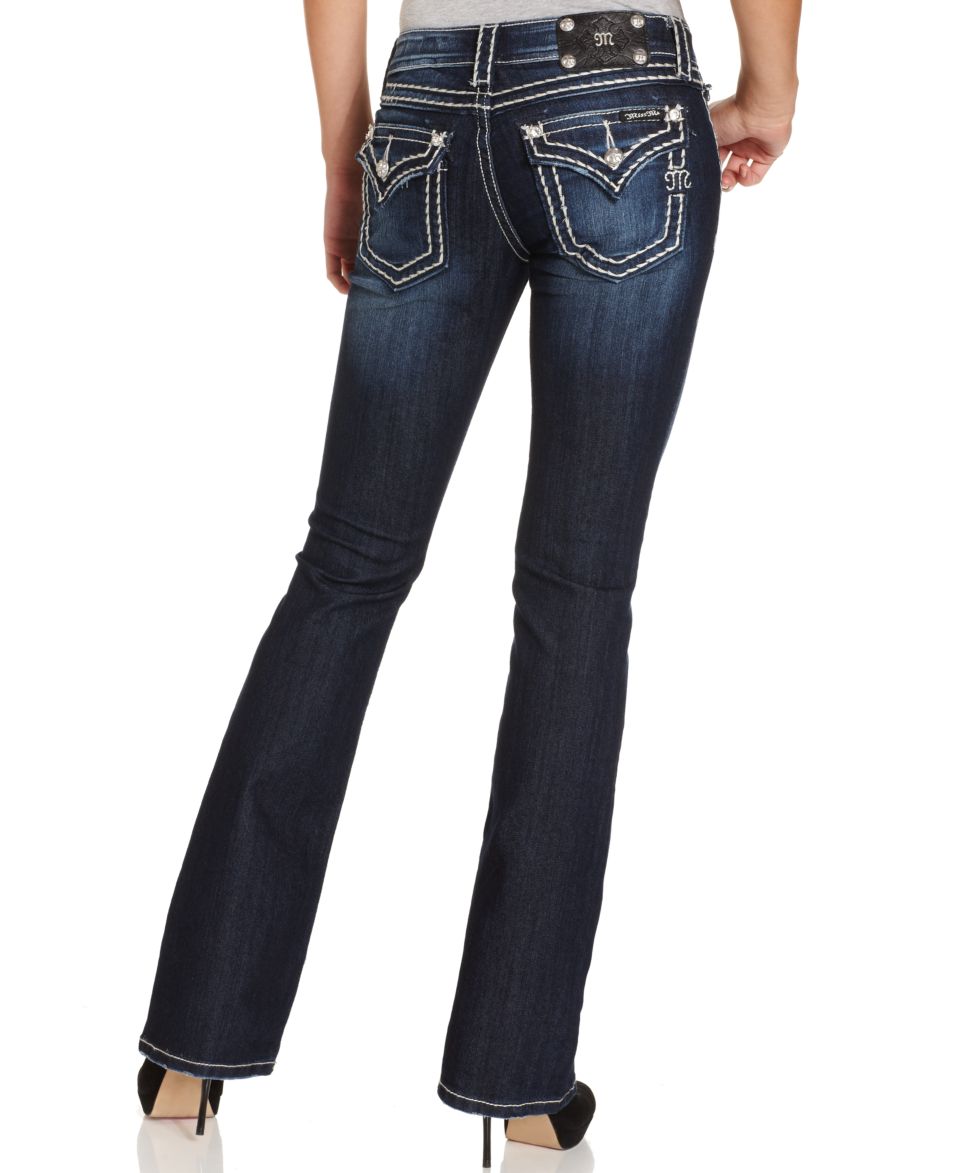 Miss Me Jeans, Bootcut Dark Wash Rhinestone