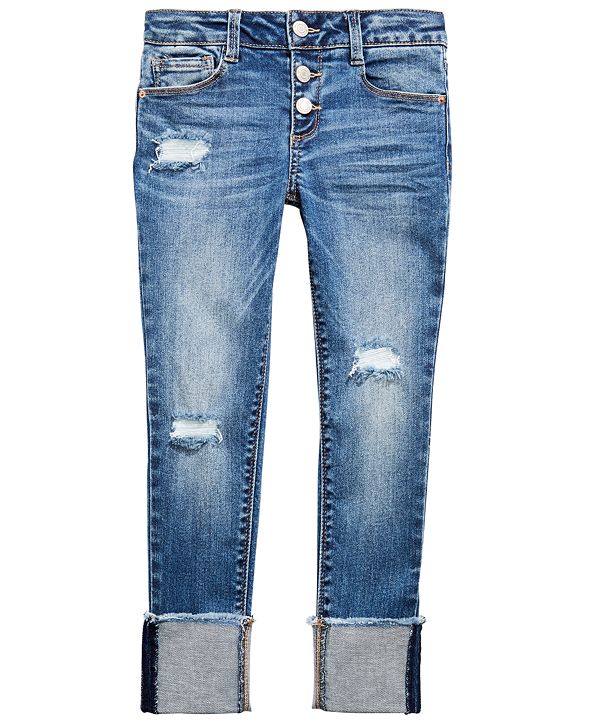 Imperial Star Big Girls Ripped Cuffed Jeans & Reviews - Jeans - Kids ...