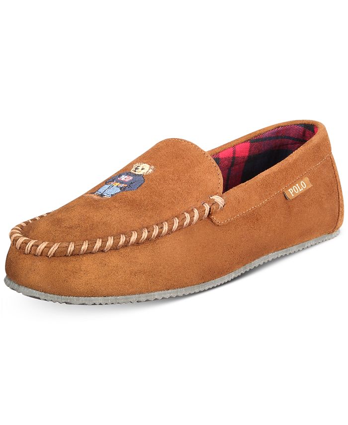 Polo Ralph Lauren Men's Polo Bear Faux-Suede Slippers & Reviews - All ...