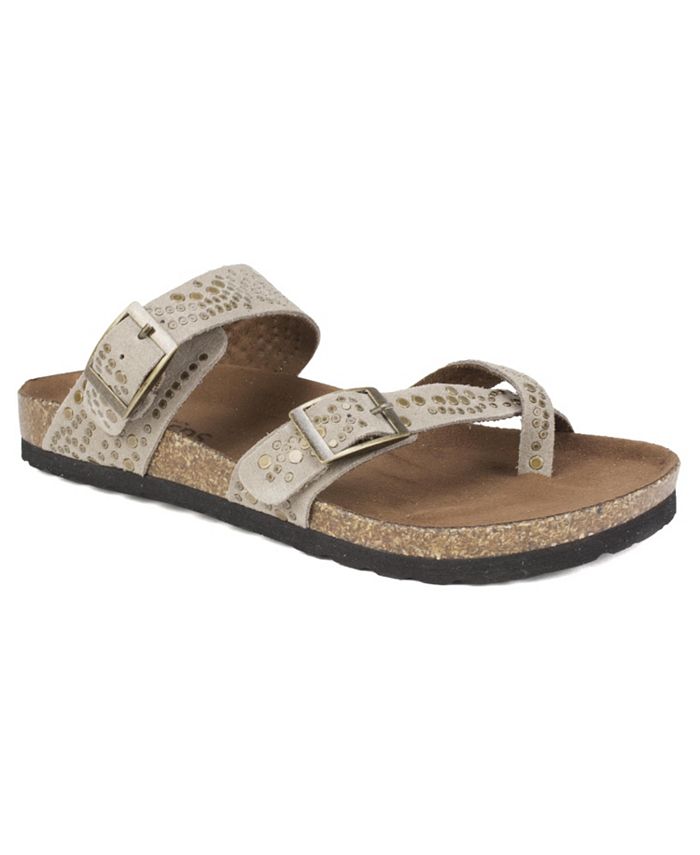 macys white flat sandals