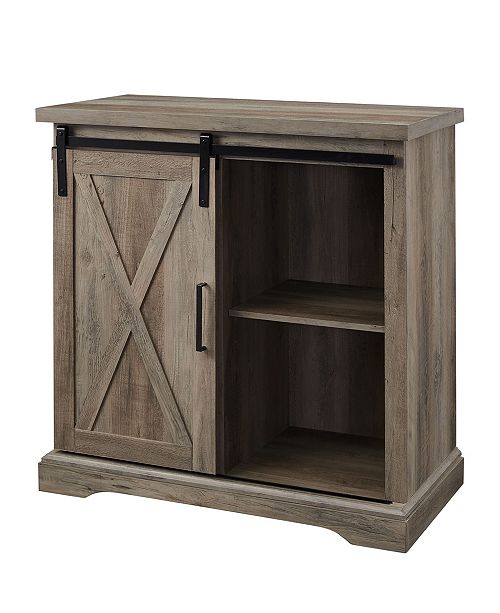 Walker Edison Rustic Farmhouse Barn Door Tv Stand Reviews Furniture Macy S