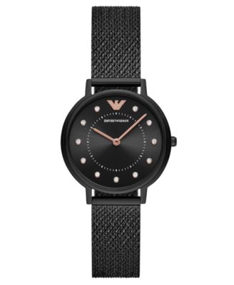 armani mesh watch womens