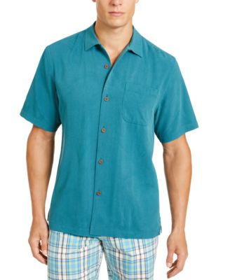 Tommy Bahama Button Up Shirt Adult Small Green Camp Silk Casual Mens A52 * 