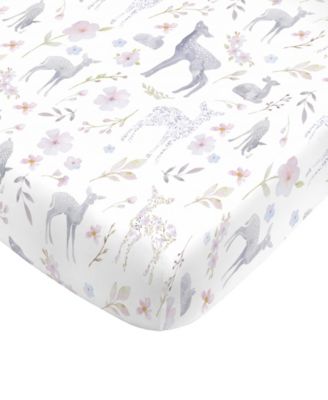 floral mini crib sheet