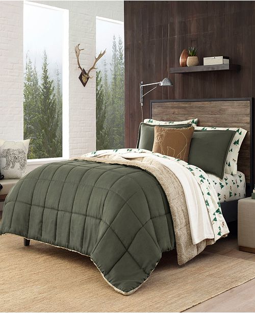 Eddie Bauer Sherwood Dark Green Comforter Set Full Queen Reviews Comforters Fashion Bed Bath Macy S