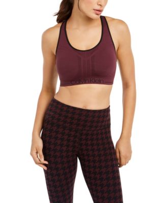 Calvin Klein Medium-Impact Sports Bra & Reviews - Sports Bras - Women ...