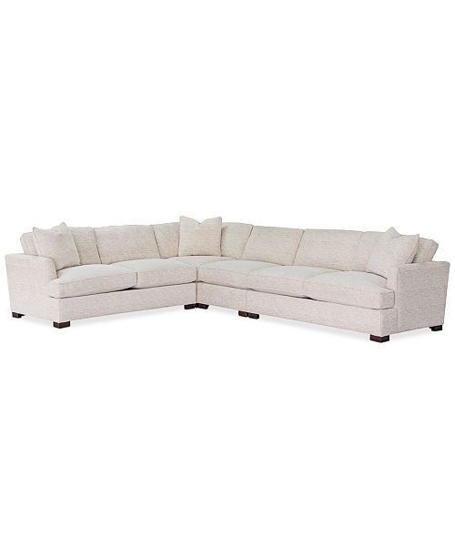 Furniture Juliam 4 Pc Fabric L Shape Sectional Sofa Created For Macy S Reviews Furniture Macy S