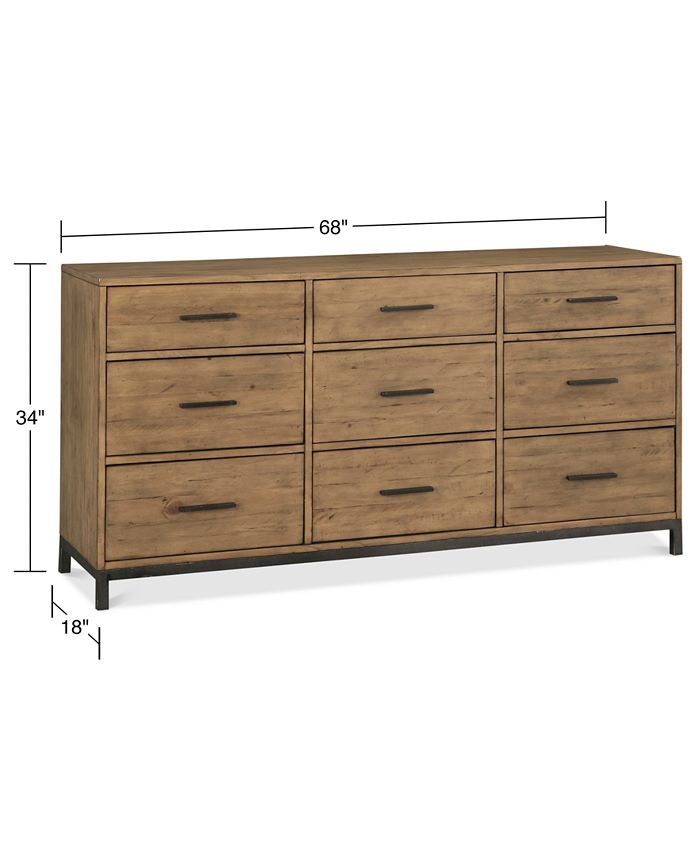 Furniture Gatlin 9 Drawer Dresser, Created for Macy's & Reviews Furniture Macy's