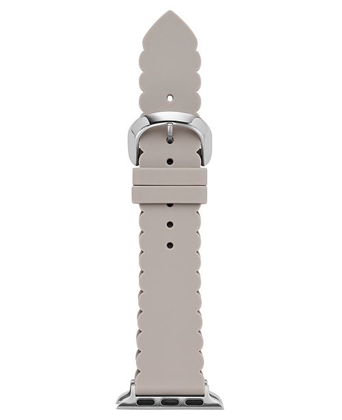 Kate Spade New York Women S Interchangeable Taupe Scalloped Silicone Apple Watch Strap 38mm 40mm Reviews Fashion Jewelry Jewelry Watches Macy S