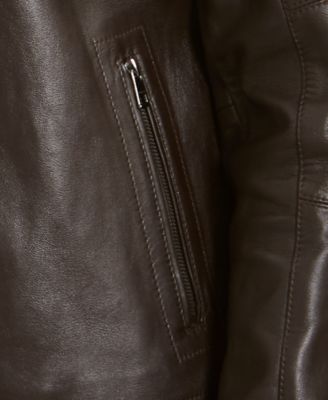 macys michael kors leather jacket