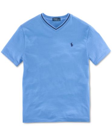 Ralph Lauren Kids T-Shirt, Little Boys Short-Sleeved Tipped V-Neck Tee ...