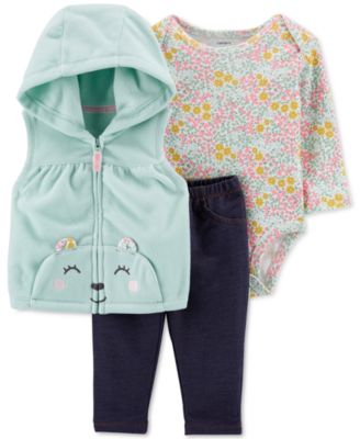 baby girl fleece vest