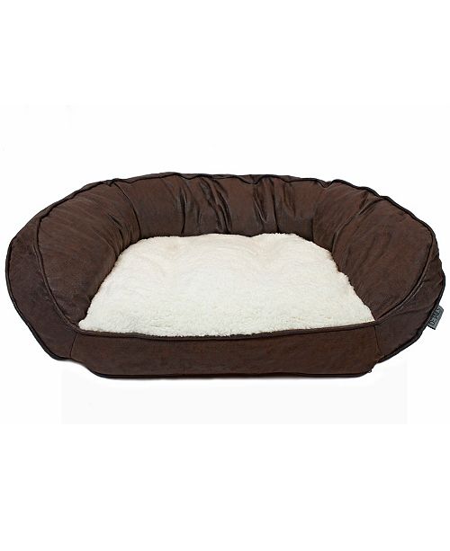 Precious Tails Vegan Leather Curved Orthopedic Memory Foam Sofa Pet Bed Medium Reviews Home Macy S