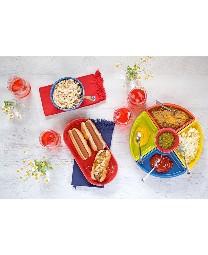 Fiesta Mixed Bright Colors 5Piece Entertaining Set & Reviews