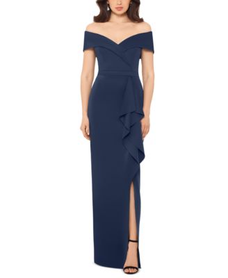 xscape one shoulder gown