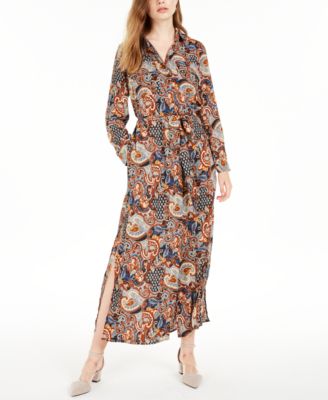 paisley shirt dress