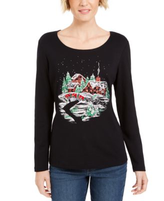 macys womens holiday tops