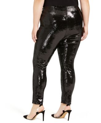 glitter plus size pants