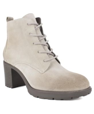 white mountain suede booties