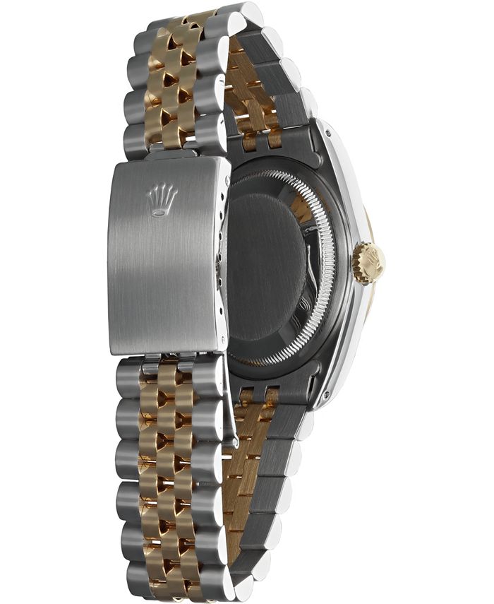Pre-Owned Rolex Men's TT Datejust Jubilee With White Roman Dial & Reviews - All Fine Jewelry