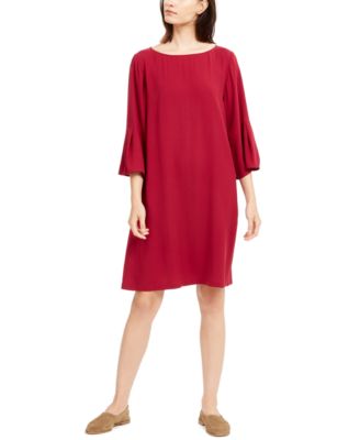 eileen fisher silk shift dress