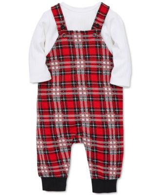 baby boy plaid overalls
