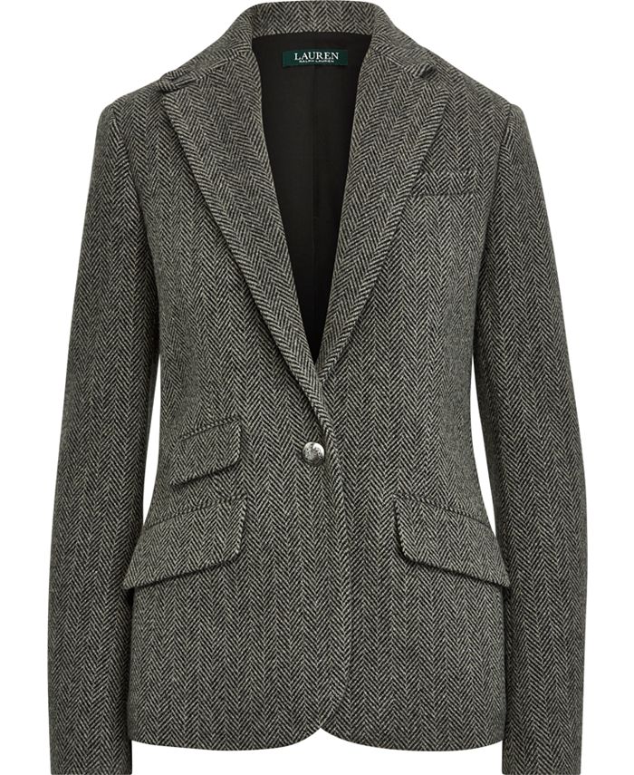 Lauren Ralph Lauren Herringbone WoolBlend Blazer & Reviews Jackets