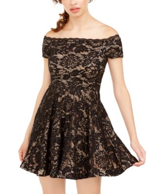 b darlin black lace dress