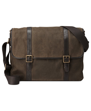 Fossil Estate Calvary Twill East West Messenger Bag - Accessories ...