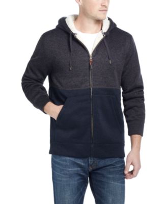 mens lined zippered hoodies