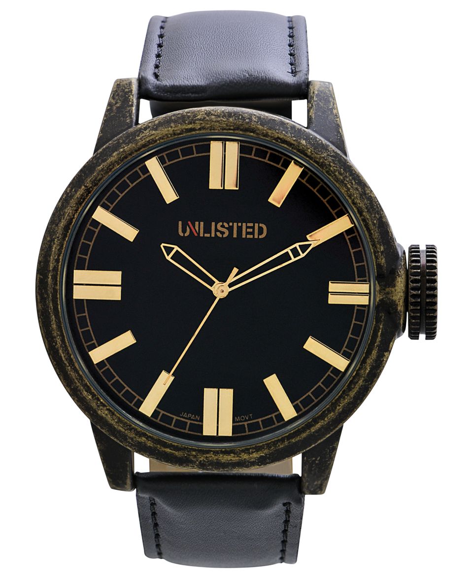 Unlisted Watch, Mens Black Tone Bracelet 44mm UL1235   Watches   Jewelry & Watches