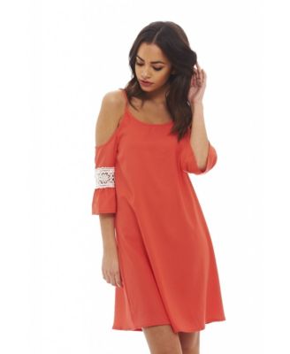 coral dress macys