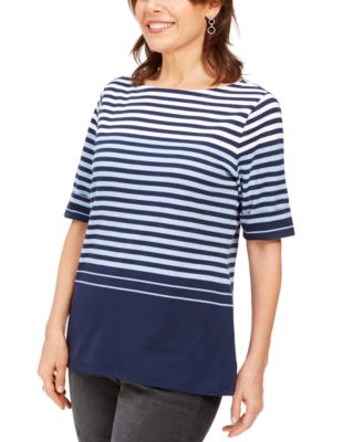 macy's elbow sleeve top