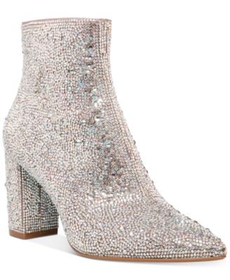 macy's silver high heels