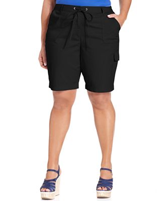 Karen Scott Plus Size Shorts, Cargo Bermuda - Shorts - Plus Sizes - Macy's