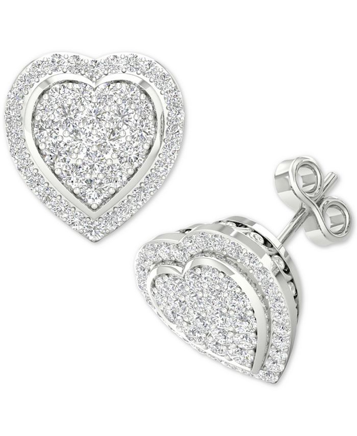 Macy's heart shaped earrings clearance