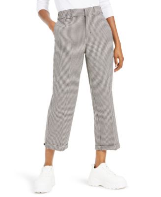 gingham work pants