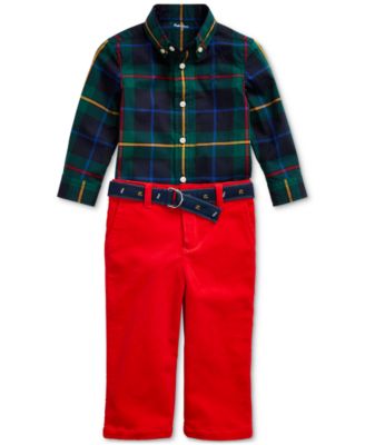baby boy red pants
