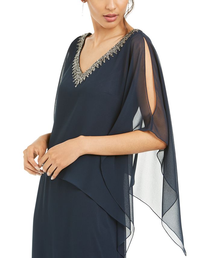 j kara embellished overlay gown