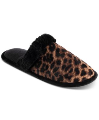 Boxed Patterned Velour Clog Slippers 