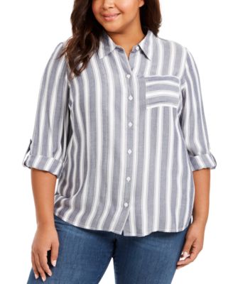 macy's style & co plus size tops