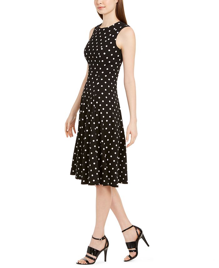 Calvin Klein PolkaDot Fit & Flare Dress & Reviews
