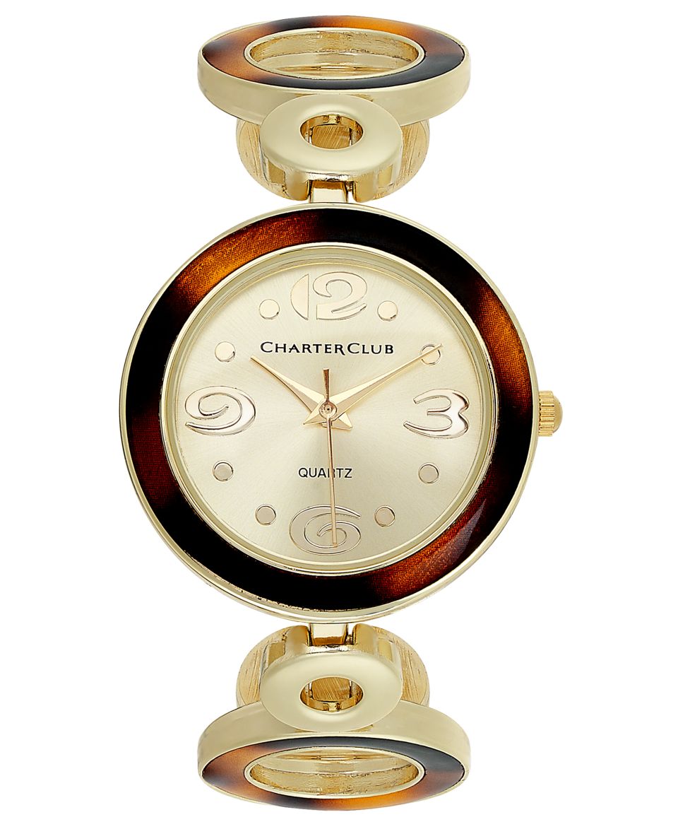 Charter Club Gold Tone Oval Link Bracelet 26mm   Fashion Jewelry   Jewelry & Watches