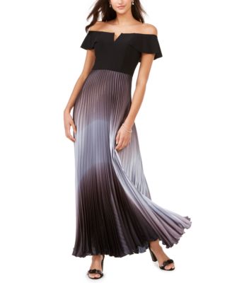 betsy and adam off the shoulder gown