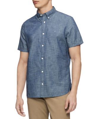 calvin klein slim fit short sleeve shirt