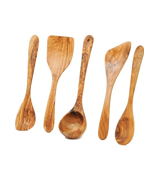 Beldinest Olive Wood Kitchen Utensils Set Of 5 Piece Reviews Home Macy S