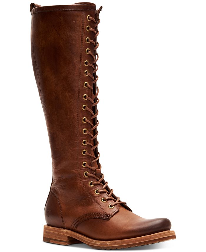 frye veronica combat boots tall
