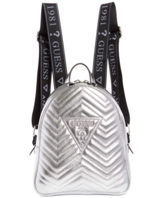 guess backpack silver