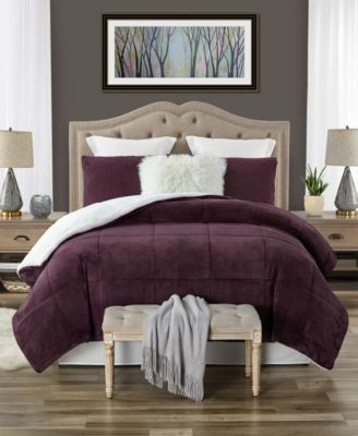 cathay home home reversible and sherpa comforter