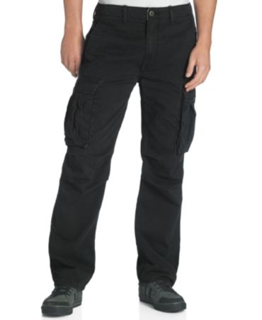 Levi's Big and Tall Ace Cargo Relaxed-Fit Black Pants - Pants - Men ...